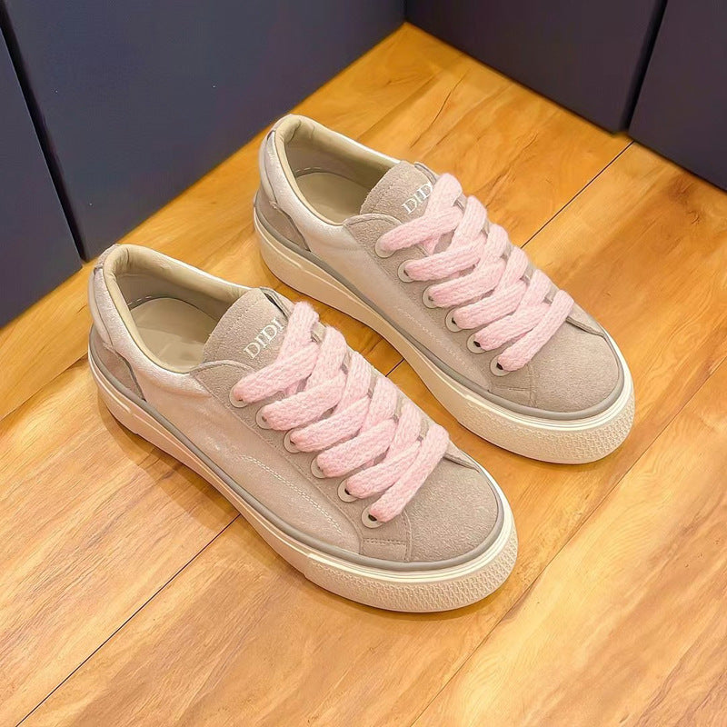 Damen Sneaker Bequem Modisch Schnürsenkel