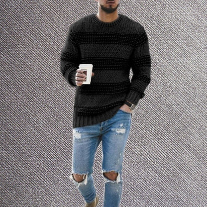Herren Strickpullover Modern Strukturiert Geschnürt