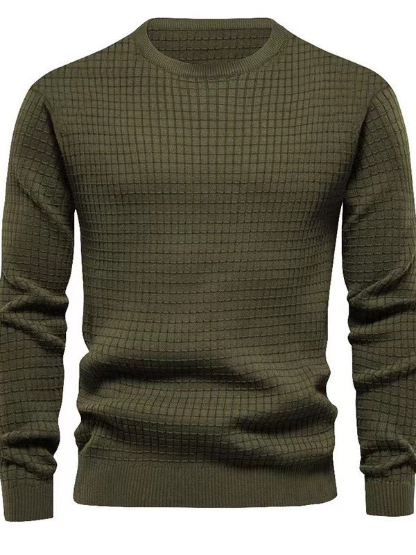 Herren Langarmshirt Strukturiert Chic Modern
