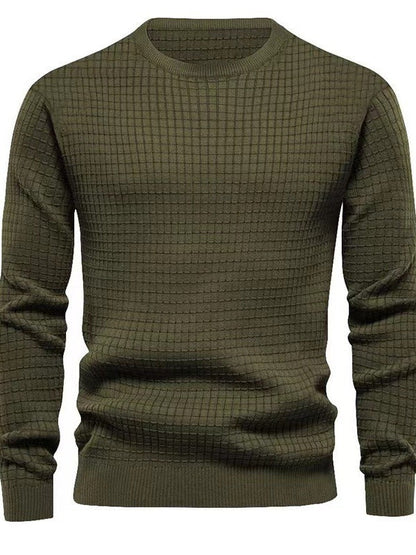 Herren Langarmshirt Strukturiert Chic Modern