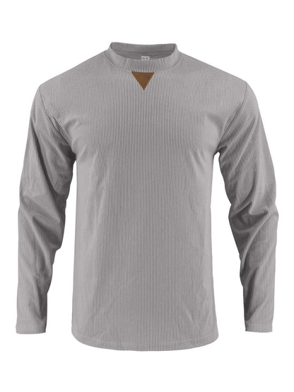 Herren Sportshirt Langarm mit Strukturdesign Modern