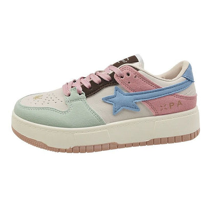 Damen Sneaker Retro Style Frauen Schuhe Trendy