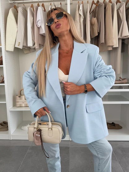 Damen Oversized Blazerjacke Großformatig Nachhaltig Modern