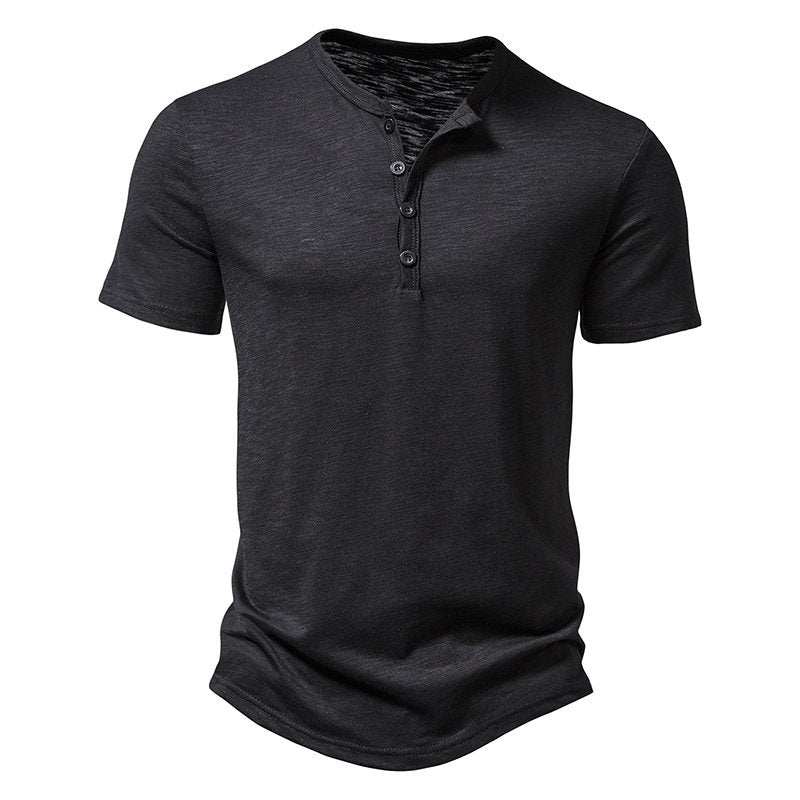 Herren Kurzarm-Shirt klassisches Knopfdesign Modern Berlin