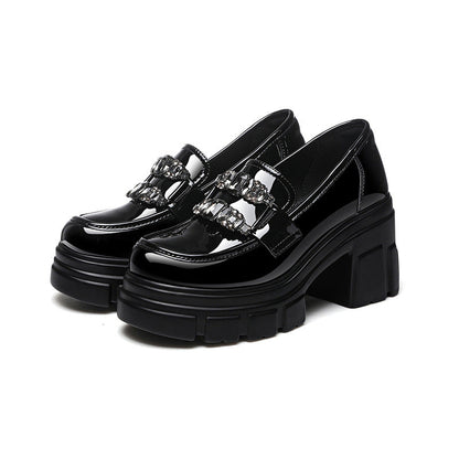 Damen Plateau Schuhe Elegante Zierschnalle Hochzeitsschuhe