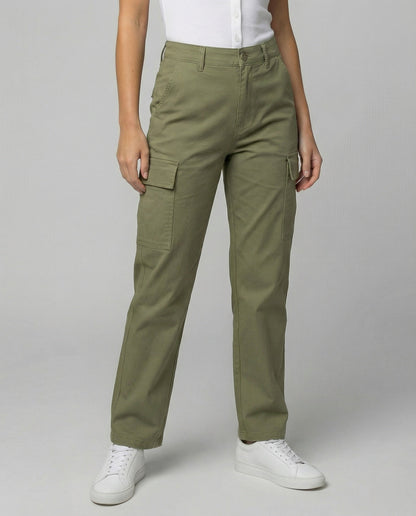 Damenhose Baumwoll Gerade Bein Lockere Freizeithose Frauen - BerlinGlamour