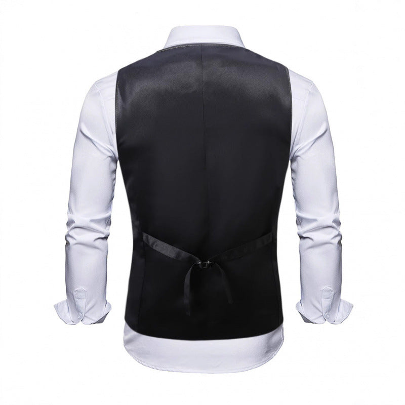 Herren Pailletten Weste Glamour Elegant Party
