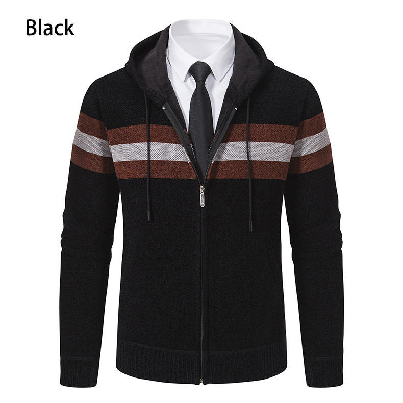 Herren Kapuzenjacke Modisch Strukturiert Elegant