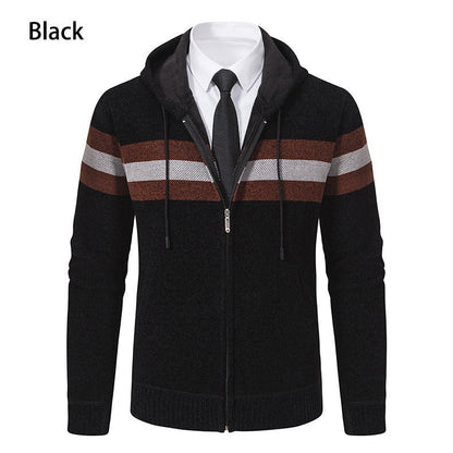 Herren Kapuzenjacke Modisch Strukturiert Elegant