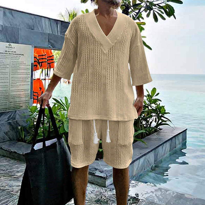Herren Strickset Elastisch V-Ausschnitt Bequem - BerlinGlamour