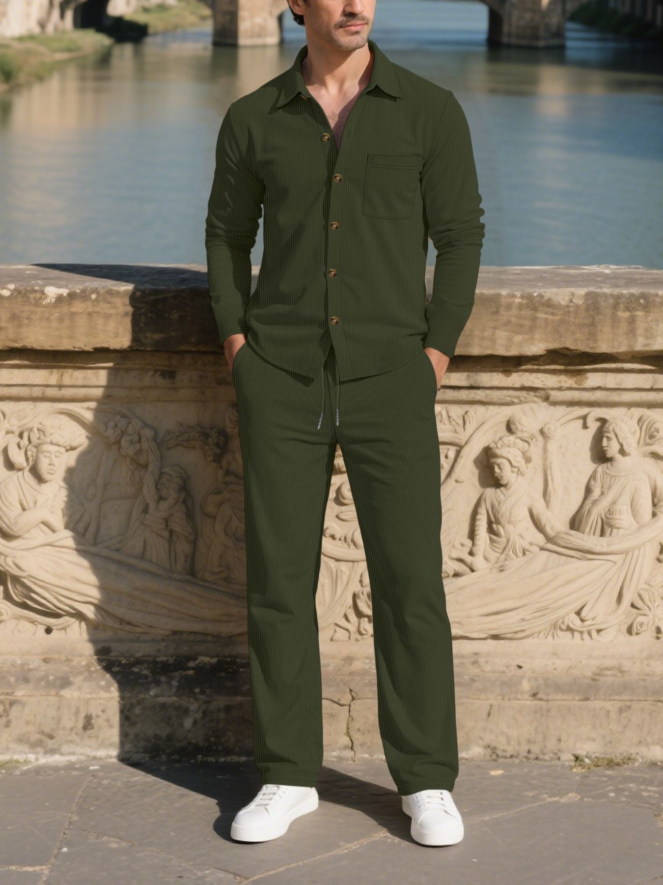 Herren Freizeitanzug Set Modern Komfort Schnitt Elegante Optik
