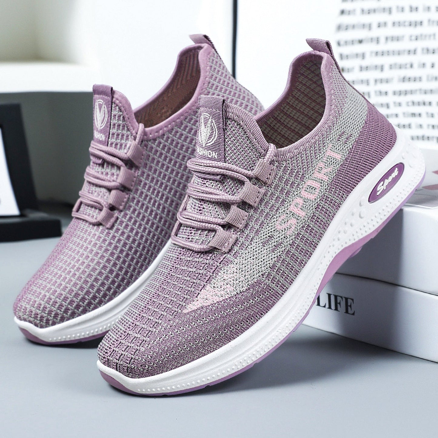 Damen Sneaker Sportlich Atmungsaktiv Laufschuhe Fitness - BerlinGlamour