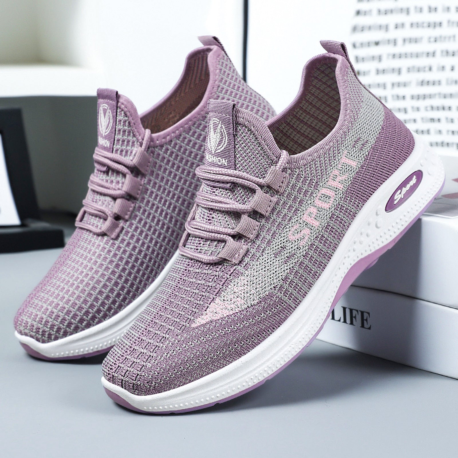 Damen Sneaker Sportlich Atmungsaktiv Laufschuhe Fitness - BerlinGlamour