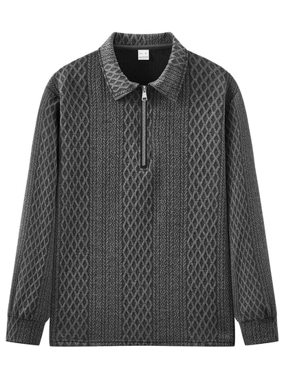 Herren Sweatshirt Stehkragen Strukturiert Modisch