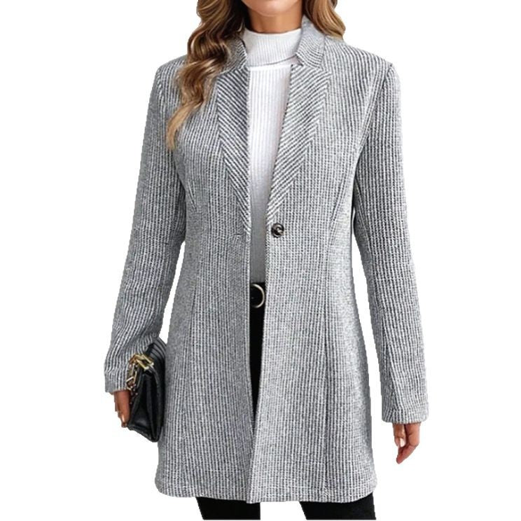Damen Blazer Elegant Strukturieren Business Chic