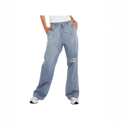 Damen Highwaist Jeans Ripped Trendy Destroyed