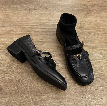 Damen Ballerinas Elegant mit verstellbarem Riemen Gold