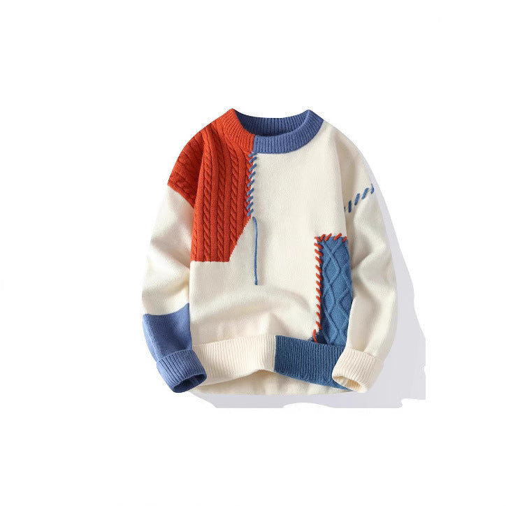 Herren Strickpullover Modern mit Muster und Struktur