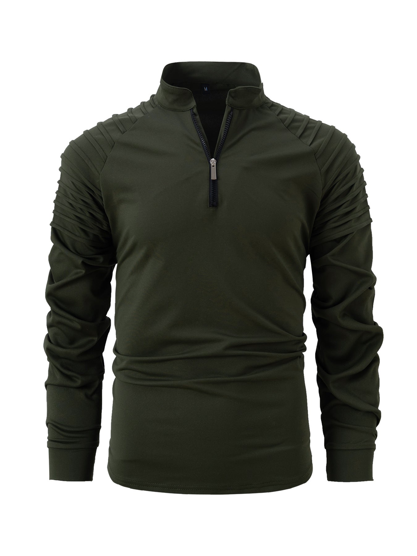 Herren Sportshirt Langarm Zip Hemd Modern Ergonomisch