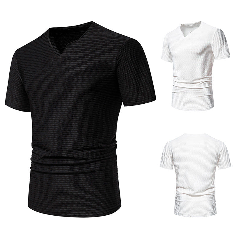 Herren T-Shirt Kurzarm Wellenmuster Trendig Sommer
