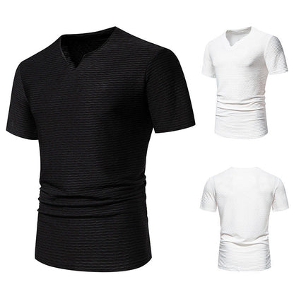 Herren T-Shirt Kurzarm Wellenmuster Trendig Sommer