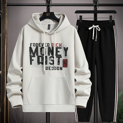 Herren Sportanzug Bequem Kapuzenpullover Jogginghose Casual