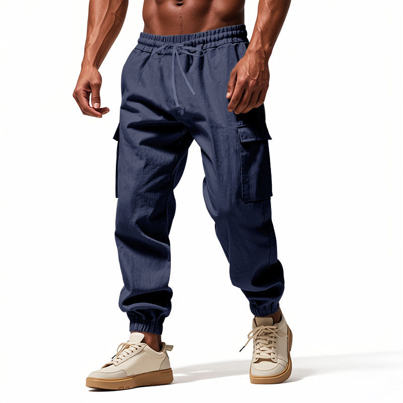 Herren Cargo-Hose Bequem Elastisch Taschen