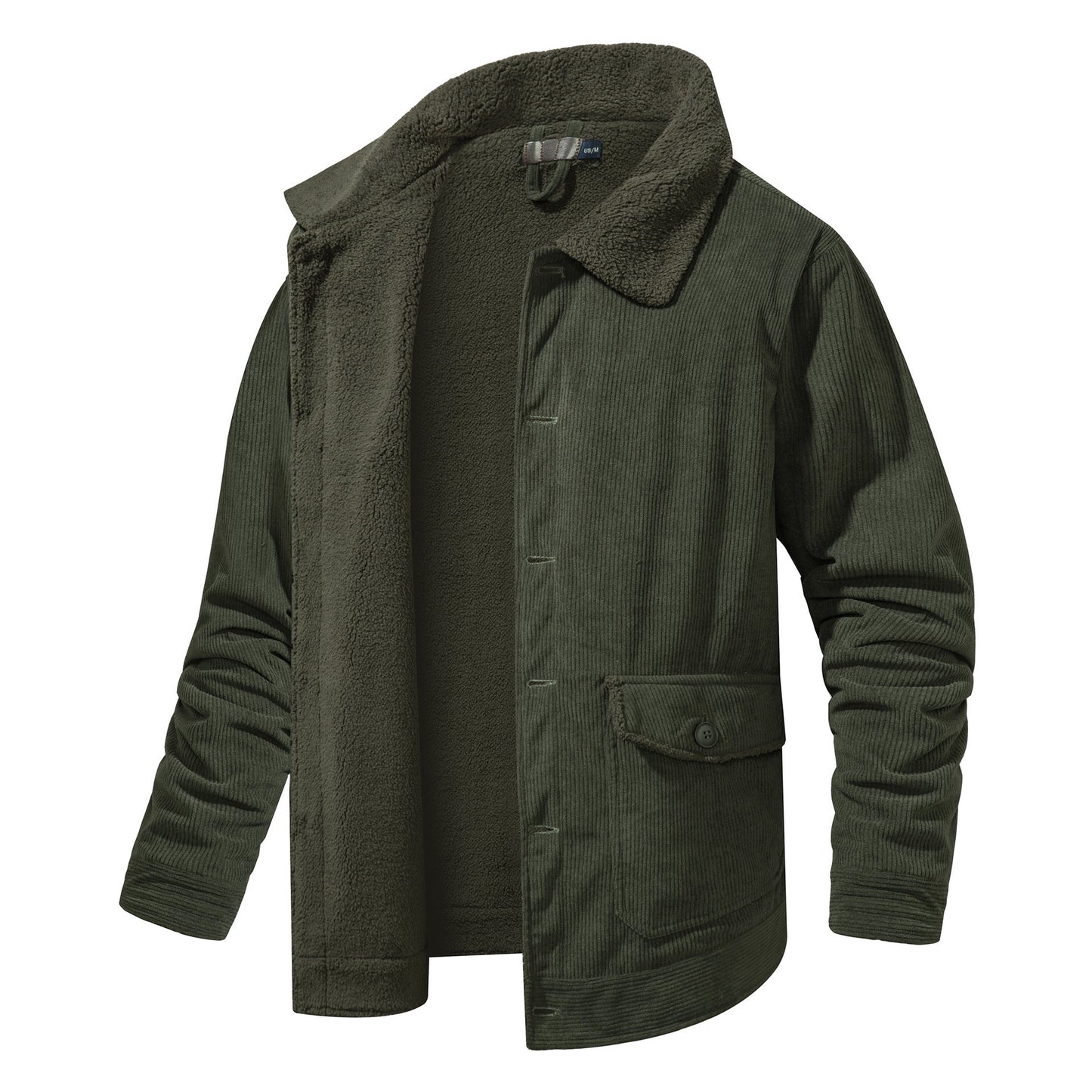 Herren Cordjacke Weich Innenfutter Leder Optik