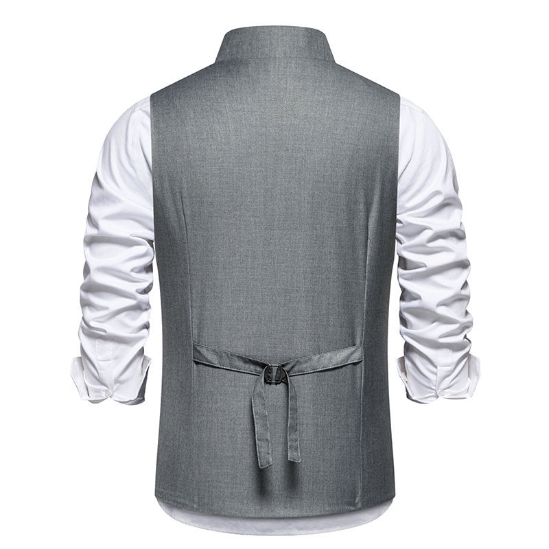 Herren Anzugweste Elegant Asymmetrisch Modern Schnitt