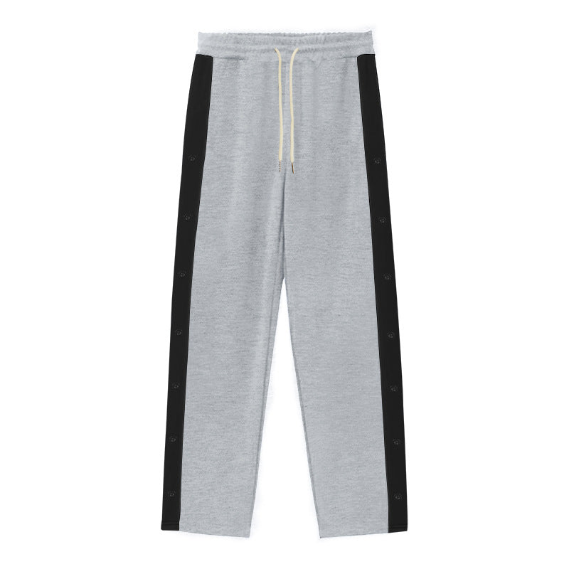 Herren Jogginghose Sportlich Elastisch Mit Knopfleiste