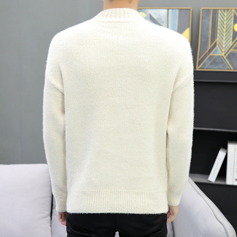Herren Rollkragenpullover Weich Warm Strick Pullover