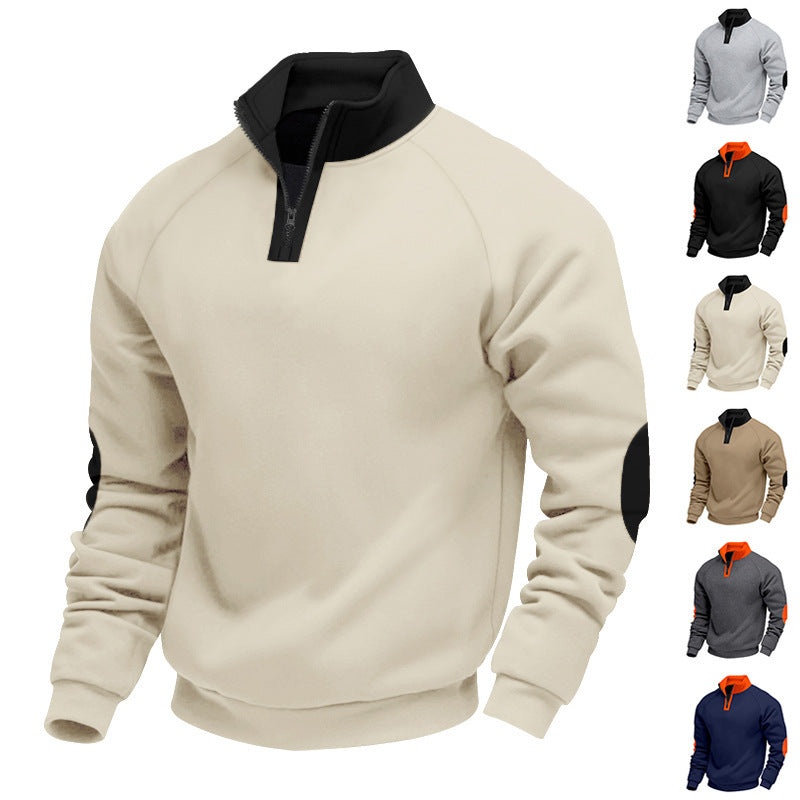 Herren Sportpullover Stehkragen Hochwertig Modern - BerlinGlamour
