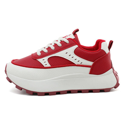 Damen Sneaker Plattform Schuhe Modisch Rutschfest