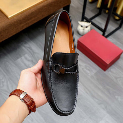 Herren Mokassins Leder Braun Elegant