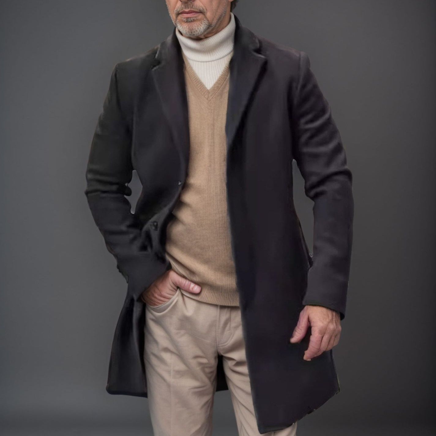 Herren Wollmantel Elegant Klassisch Modern - BerlinGlamour