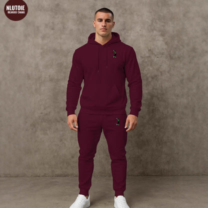 Herren Sportanzug mit Kapuze Ganzkörper Set Fashion
