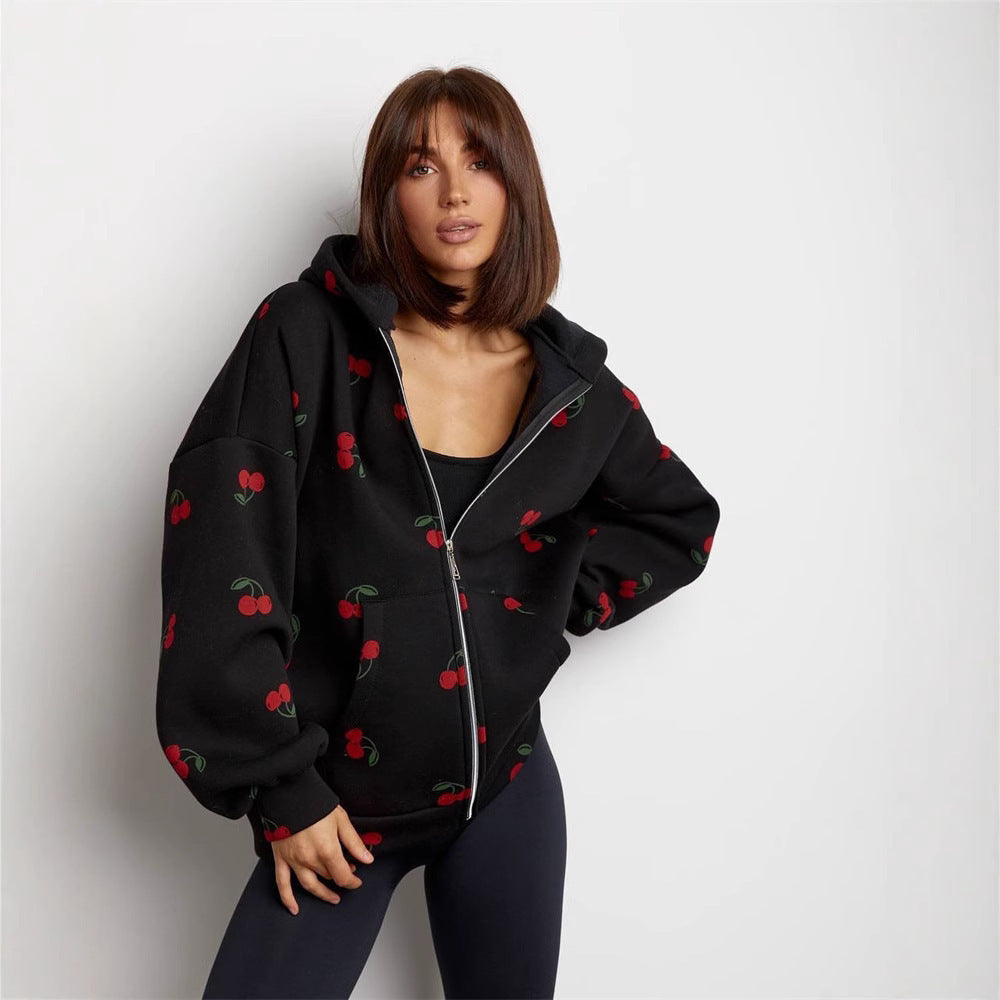 Damen Pullover Kapuzenpullover Mit Reißverschluss Trendig
