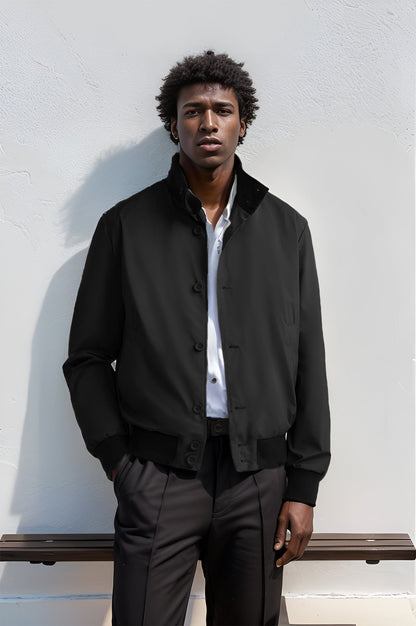 Herren Freizeitjacke Moderne mit Hochkragen und Taschen