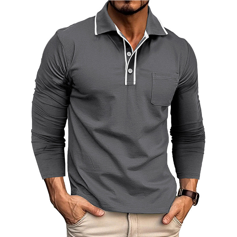 Herren Polo Hemd Klassisch Mit Brusttasche