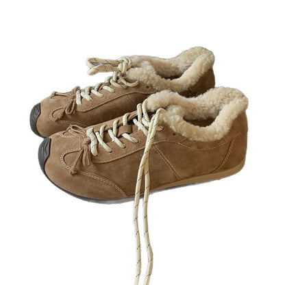 Damen Winter-Sneaker Sportlich Warm mit Kunstfell