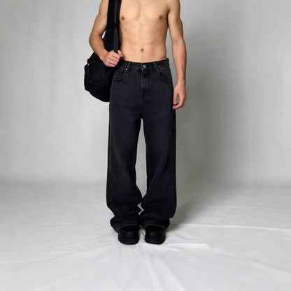 Herren Vintage Jeans Weite Bein Relaxed Fit