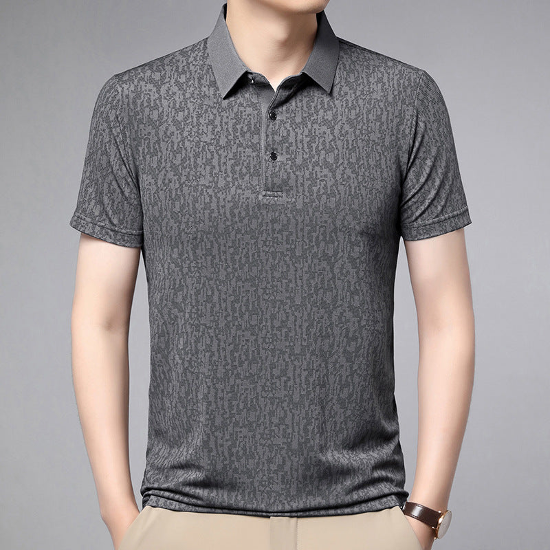 Herren Poloshirt Modern Strukturiert Kragen Style