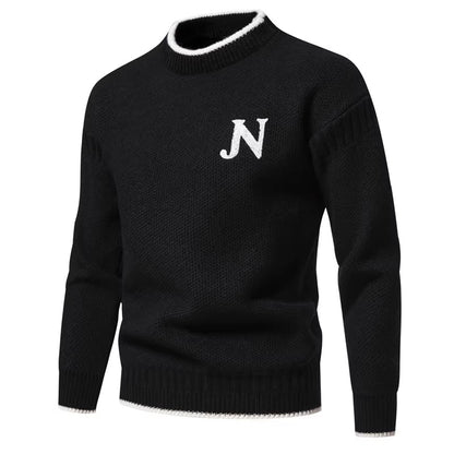 Herren Strickpullover Rundhals Modern Grau