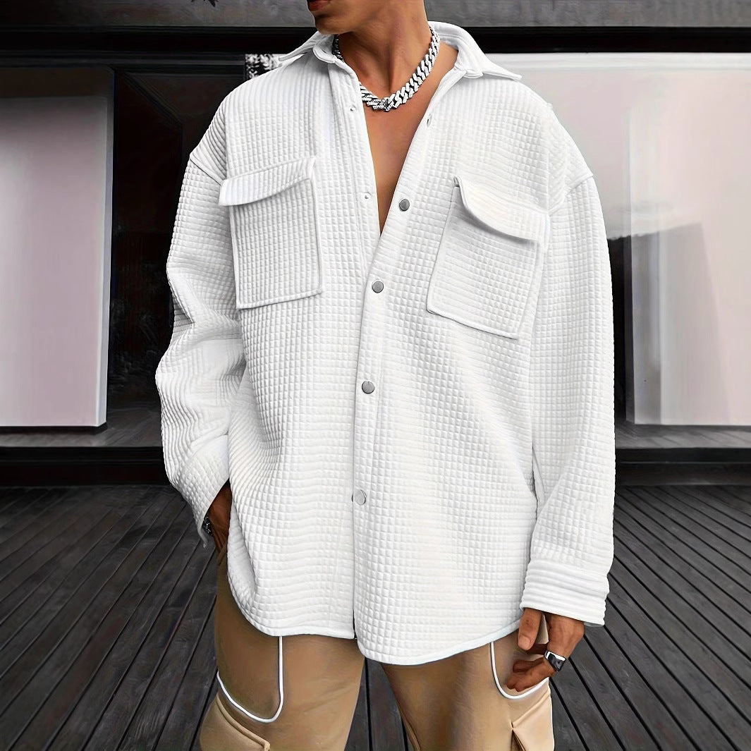 Herren Oversize Hemd Karo mit Taschen Großrahmen Style