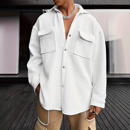Herren Oversize Hemd Karo mit Taschen Großrahmen Style