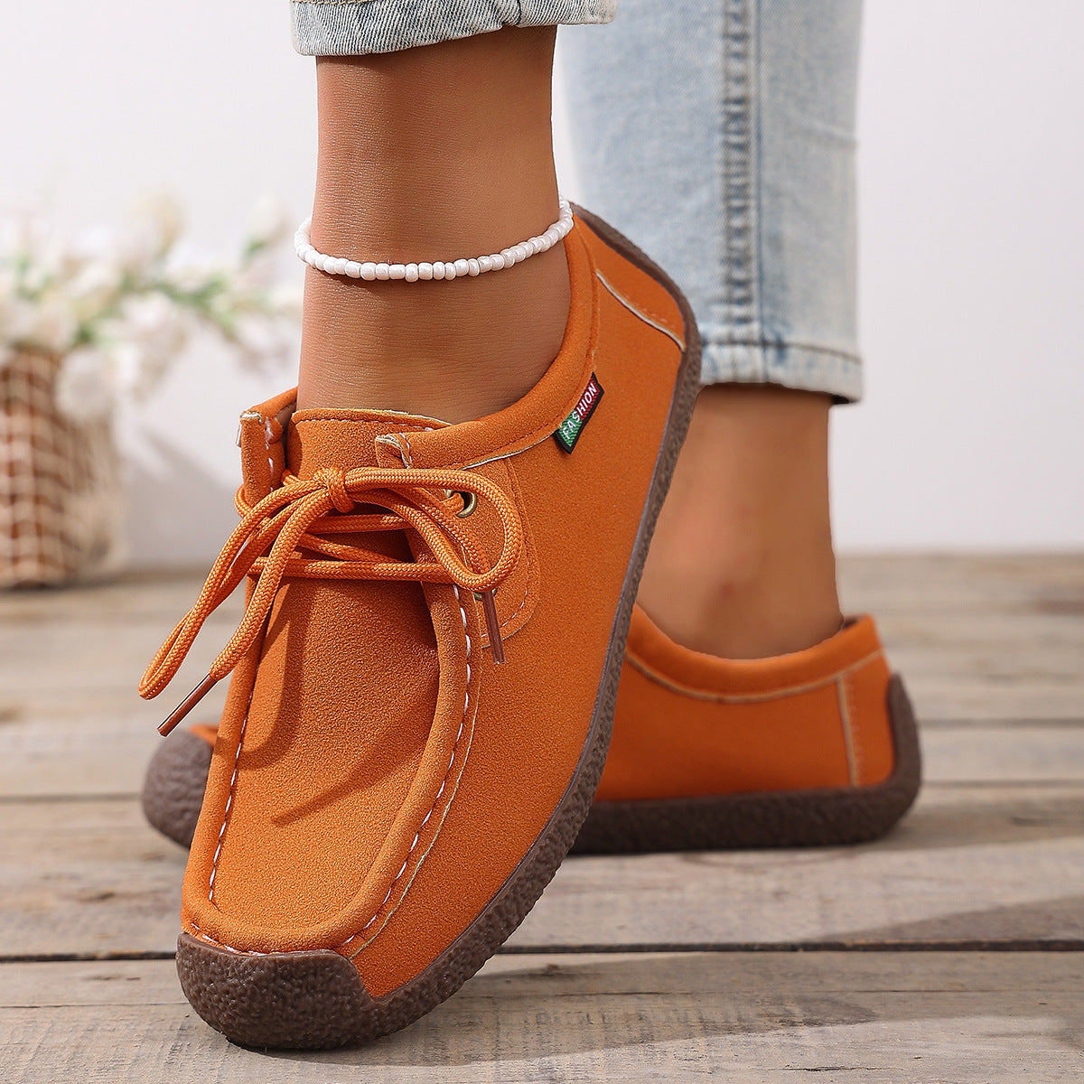 Damen Freizeitschuhe Bequem Schnürschuhe Modern