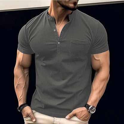 Herren Hemd Kurzarm Doppeltknopf Modern Berlin Style