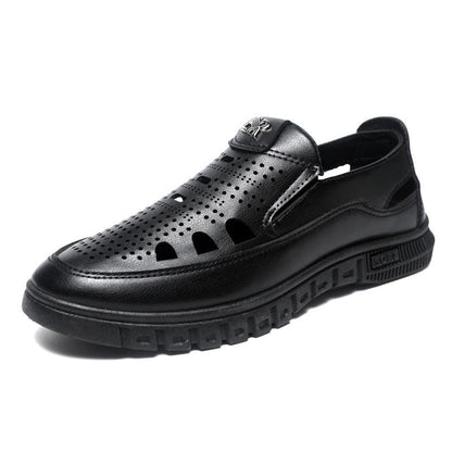 Herren Lederschuhe Bequem Slip-On Belüftet Komfortschuhe