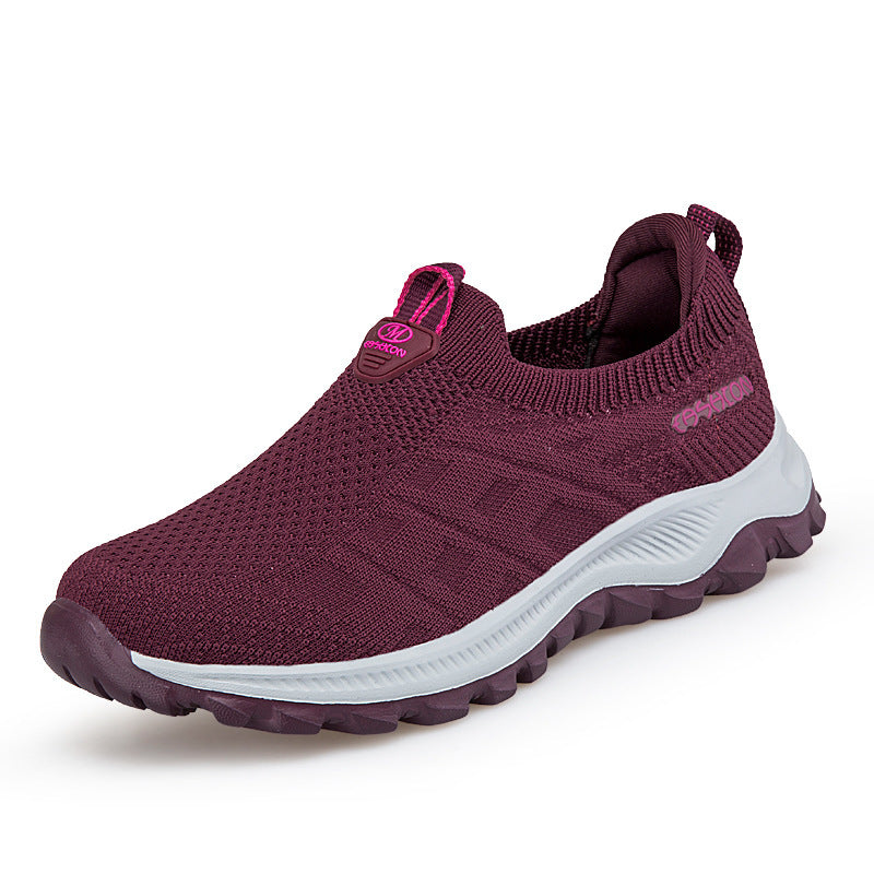 Damen Laufschuhe Komfortabel Atmungsaktiv Slip-On Sneaker