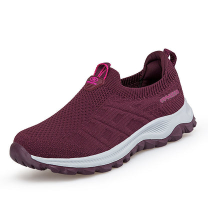 Damen Laufschuhe Komfortabel Atmungsaktiv Slip-On Sneaker